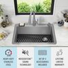 30&rdquo; Drop-In Undermount Stainless Steel Single Bowl Kitchen Sink with Accessories